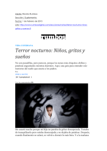 Terror nocturno: Niños, gritos y sueños