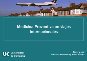 Medicina Preventiva en viajes internacionales