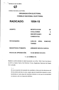 Page 1 REPUBLICA DE COLOMBIA coNSEJo NACIONAL