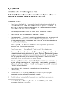 P5_TA(2002)0291 Inmunidad de los diputados elegidos en Italia