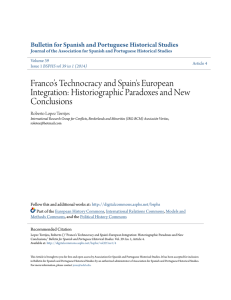 Francoâ•Žs Technocracy and Spain`s European Integration