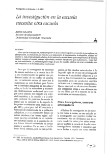 La investigación en la escuela - Revista Investigación en la Escuela