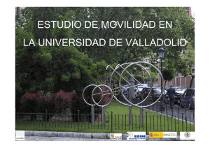 Resumen del estudio de movilidad para el campus de Valladolid