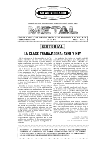 Número especial / 50 Aniversario / Comisión del Metal de Madrid