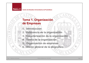 Tema 1. Organización de Empresas