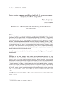 Fontes escritas, registo arqueol&oacute;gico, Hist&oacute;ria de &Aacute;frica