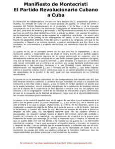 Manifiesto de Montecristi El Partido Revolucionario Cubano a Cuba