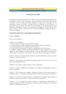 Historia del constitucionalismo español Constitución de 1845