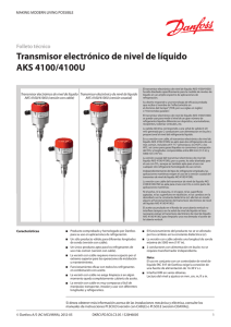 Transmisor electrónico de nivel de líquido AKS 4100/4100U