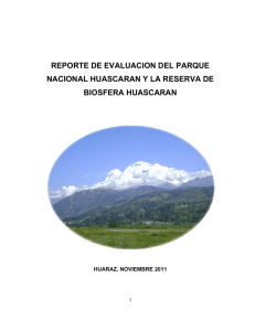 reporte de evaluacion del parque nacional huascaran y la