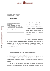 Dictamen 91/2016 - Consejo Consultivo del Principado de Asturias
