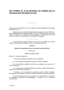 Ley 57/2003, de 16 de diciembre, de medidas para la