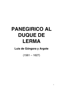 Gongora y Argote, Luis de, PANEGIRICO AL DUQUE DE LERMA