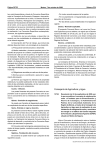 Consejería de Agricultura y Agua - Boletín Oficial de la Región de
