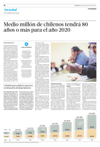 Medio millón de chilenos tendrá 80 años o más para