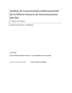 Análisis de Comunicación Gubernamental de la Oficina Asesora de