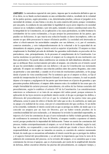 AMPARO. La naturaleza especial de este juicio, impone que la