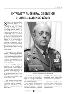 ENTREVISTA AL GENERAL DE DIVISIÓN D. JOSÉ LUIS ASENSIO