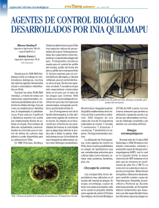 agentes de control biológico desarrollados por inia quilamapu