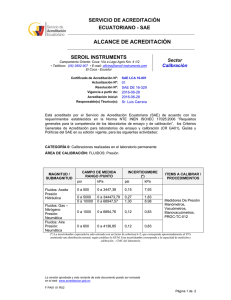 SAE LCA 16-001 - Servicio de Acreditación Ecuatoriano