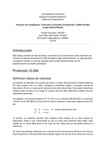 Introducción Protocolo VLSM