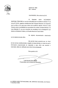OFICIO N° 7883 INC.: solicitud VALPARAÍSO, 08 de Abril de 2015