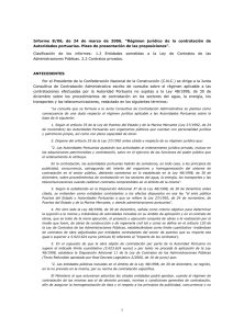 Informe 8/06, de 24 de marzo de 2006. “Régimen jurídico de la
