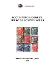 documentos sobre el fuero de los españoles
