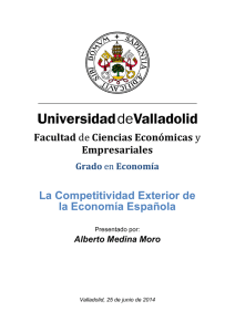 La Competitividad Exterior de la Economía Española