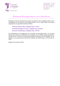 División de Psicología Clínica y de la Salud (PCyS)