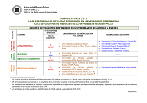 Universidad Ricardo Palma RECTORADO Oficina de Relaciones