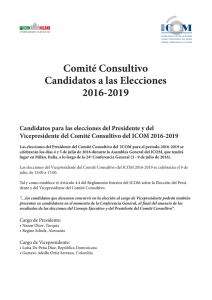 Comité Consultivo Candidatos a las Elecciones 2016-2019