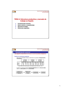 1 TEMA 6: Estructura productiva y mercado de p y trabajo en España