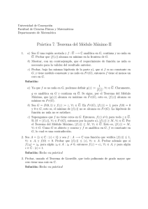 Práctica 7: Teorema del Módulo Máximo II