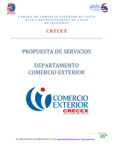 propuesta de servicios departamento comercio exterior
