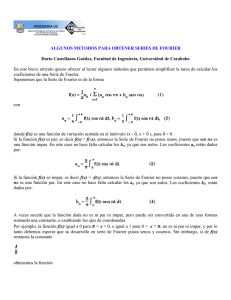 Algunos métodos para obtener series de Fourier.