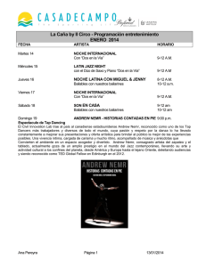 Programa de Presentaciones Artísticas de La Caña by Il Circo para
