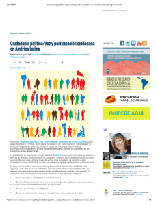 Ciudadanía política: Voz y participación ciudadana en América Latina