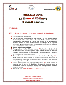 DÍA 1 (12 enero): México – Piramides