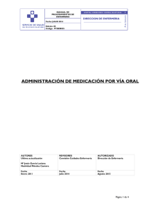 Administración de medicación por vía oral