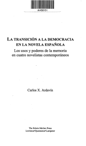 LA TRANSICIÓN A LA DEMOCRACIA EN LA NOVELA