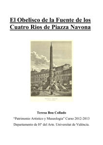 El Obelisco de la Fuente de los Cuatro Rios de Piazza