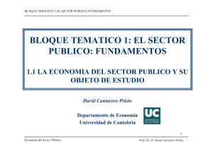 bloque tematico 1: el sector publico: fundamentos