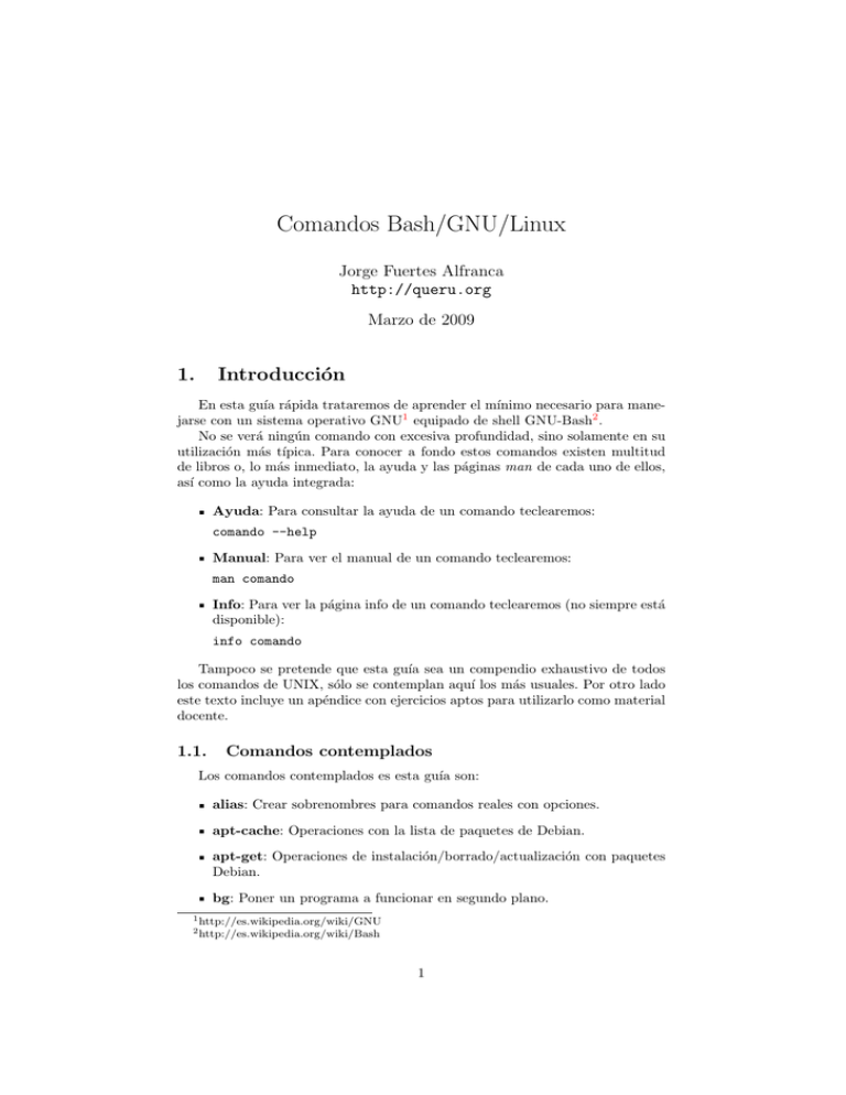 Comandos Bash/GNU/Linux