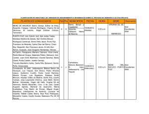 Cronograma de reuniones y sus sedes en el estado Falcón