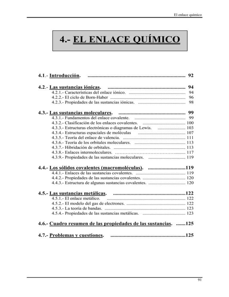 4.- El Enlace Químico