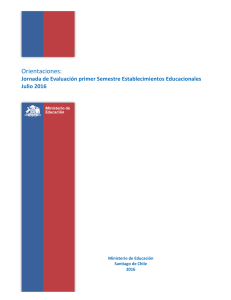 Orientaciones: Jornada de Evaluación Primer