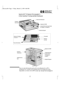 Vectra VE 7 (Celeron Procesador)— Cómo Sustituir