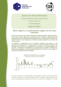 Informe de Ventas Minoristas Mayo de 2015