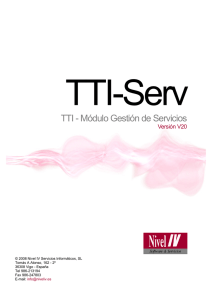 TTI - Módulo Gestión de Servicios